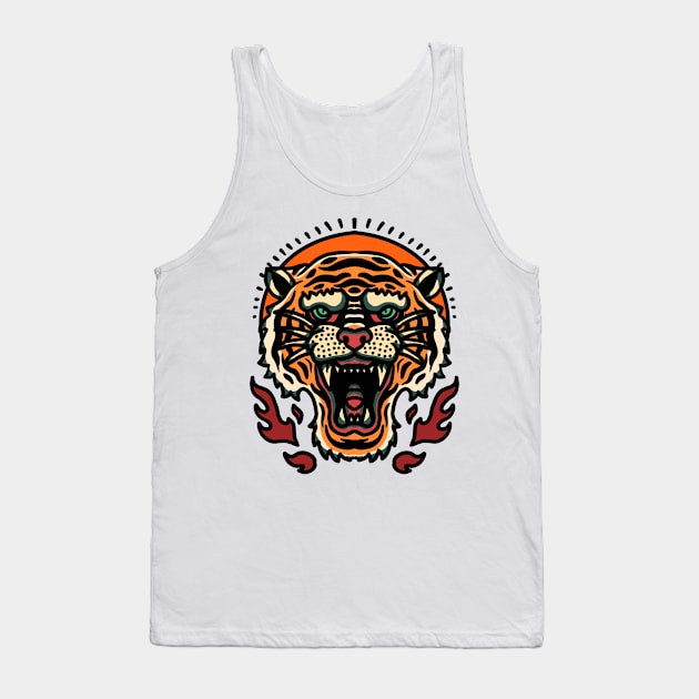 tiger tattoo oldschool Tank Top by donipacoceng